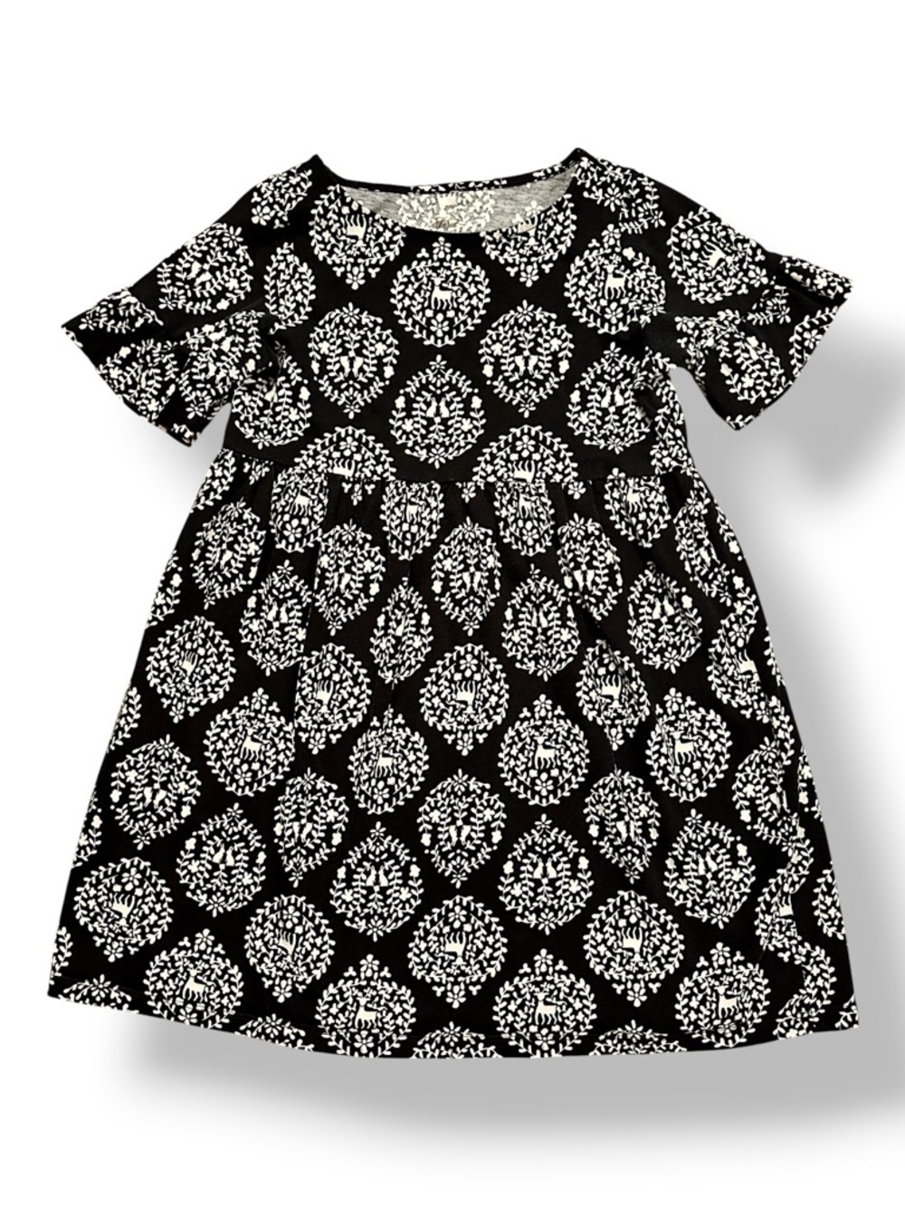 Tea Collection | Short Sleeve Damask Dress (10)